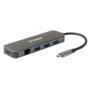 D-Link DUB-2334 5-in-1 USB-C Hub with Gigabit Ethernet and power delivery, 1* USB-C connector, 1* Gigabit Ethernet, 3* USB Type-